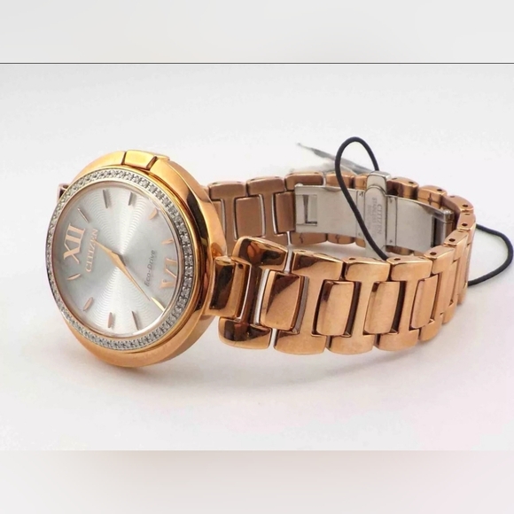 ***BRAND NEW*** Citizen Women's Eco-Drive Rosetone Diamond Capella Watch - Picture 7 of 13